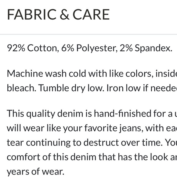 Kancan Jean Size Chart